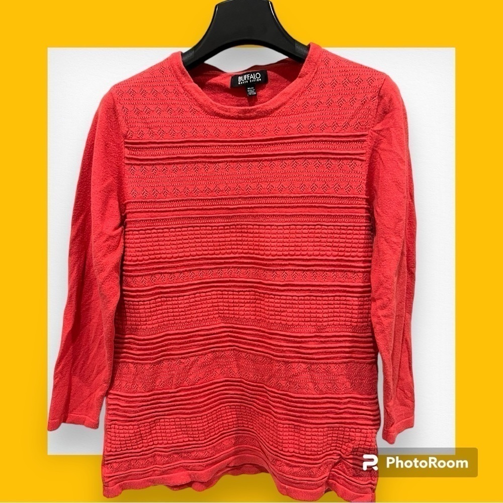 Buffalo David Britton Knit Blouse Salmon Medium Stretch